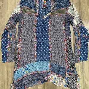 Johnny Was Multicolor Patterned Tunic